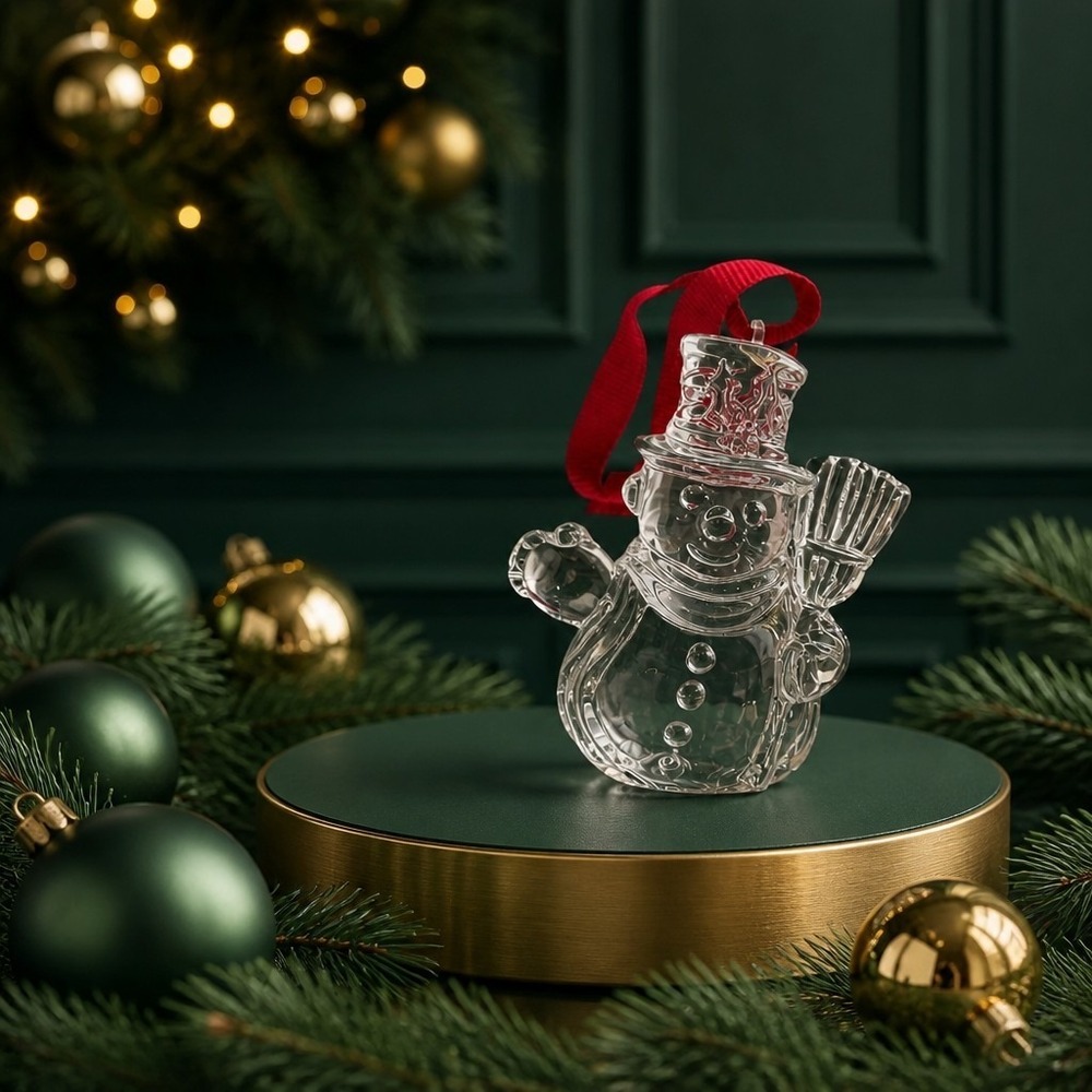 Christmas Endearments SNOWMAN Marquis by Waterford Crystal 1st in Series No Box